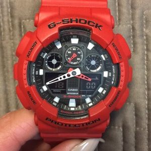 Red G-shock Watch